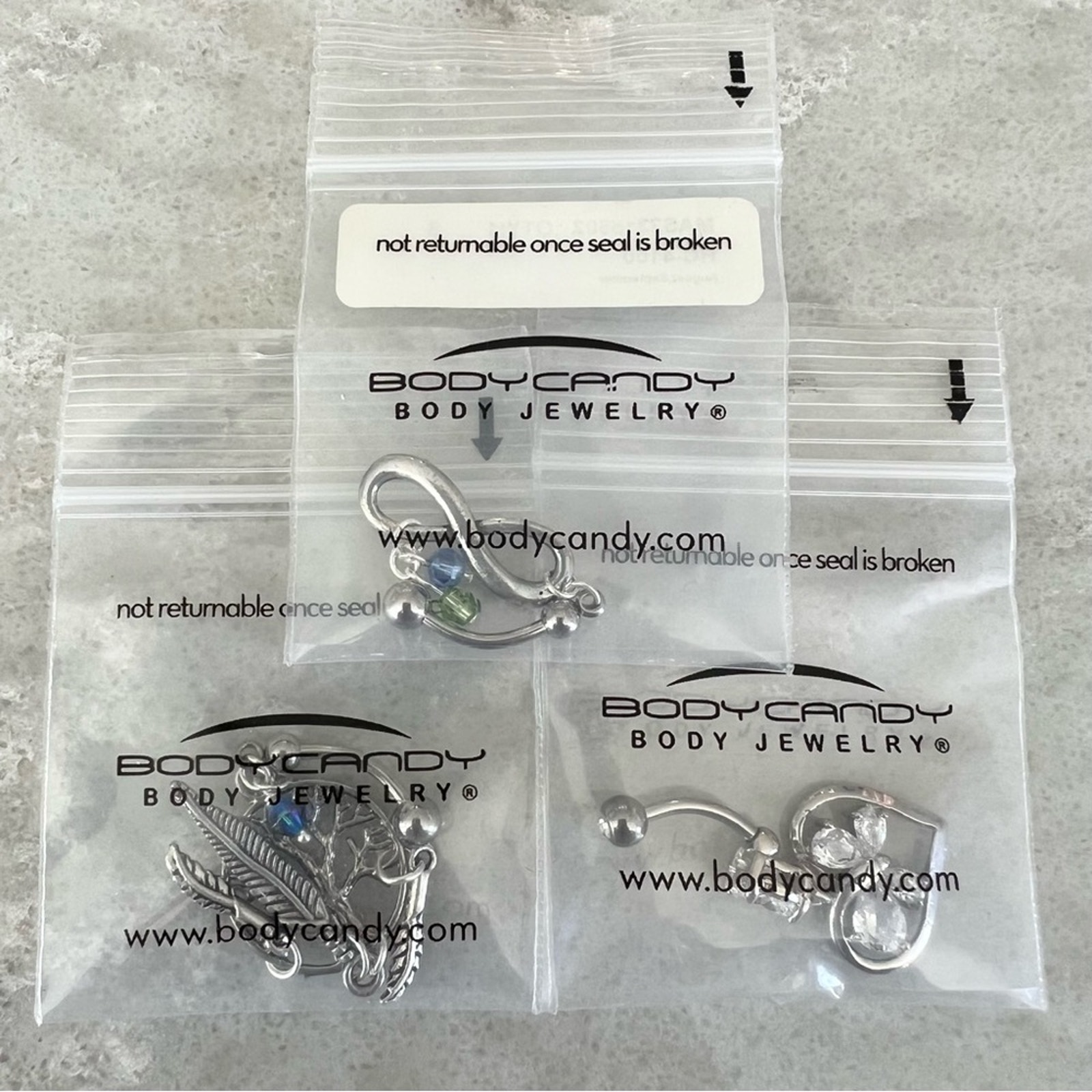Nwt 00s Body Candy Belly Button Ring Naval Piercing Jewelry
